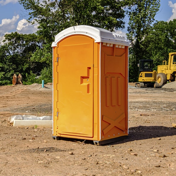 how often are the portable restrooms cleaned and serviced during a rental period in Anderson AL